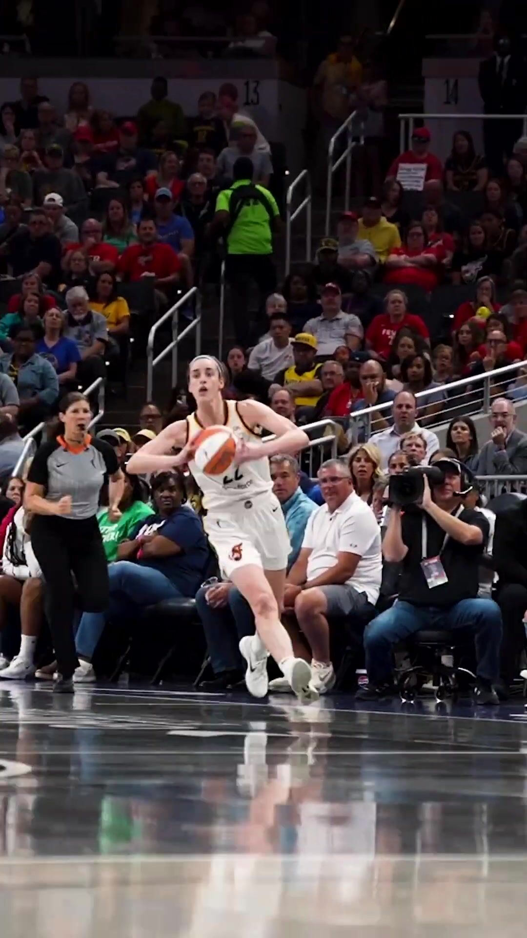 What a Pass by Indiana Fever's Caitlin Clark to Kelsey Mitchell for the Fastbreak Layup vs Seattle