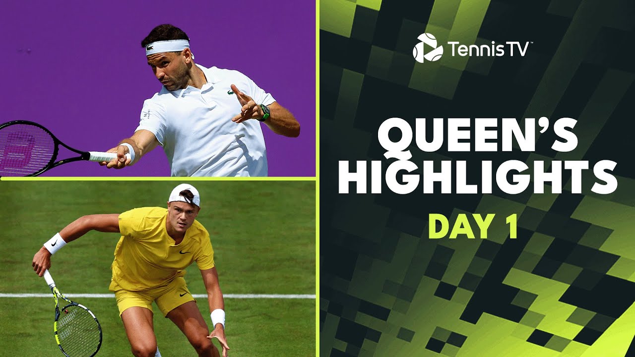 Queen's Club Tennis Highlights: Dimitrov vs. Mannarino, Rune, Tiafoe, and Norrie in Action