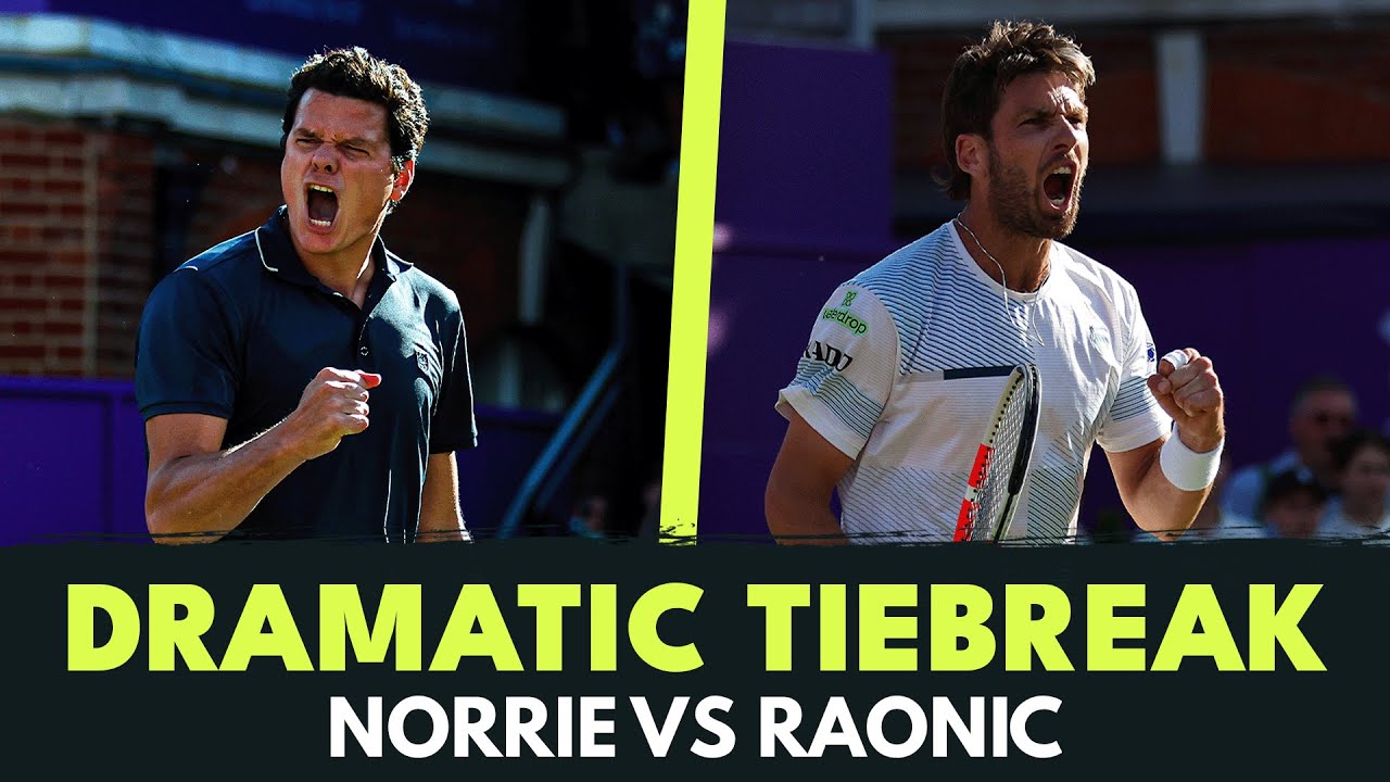 Milos Raonic vs. Cam Norrie: Epic Final Set Tiebreak at Queens 2024