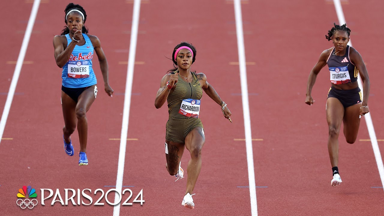 Sha'Carri Richardson's Unstoppable Comeback: 100m Heat Win at Olympic Trials | NBC Sports