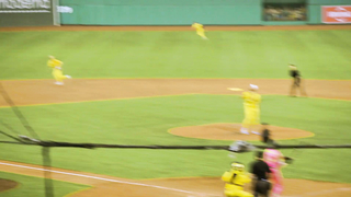 Double Backflip Catch Spectacle at Fenway Park | The Savannah Banana