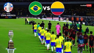 Brazil vs. Colombia: Copa America 2024 USA Group D Full Match Highlights | Realistic PES Gameplay