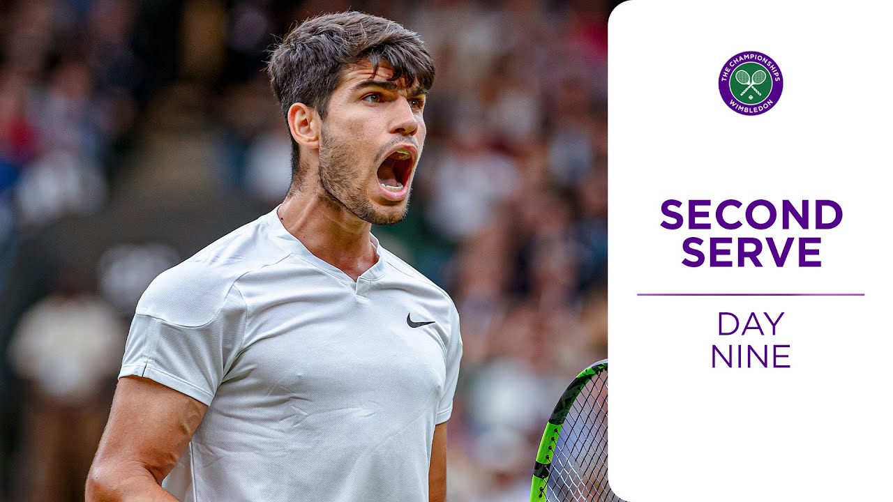 Behind the Scenes: Carlos Alcaraz's Reaction to Football Fever | Second Serve | Wimbledon 2024 Day Nine