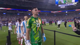 2024 Copa América Final: Argentina's trophy ceremony following 1-0 victory over Colombia