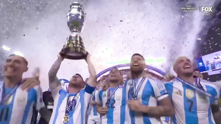 2024 Copa América Final: Argentina's trophy ceremony following 1-0 victory over Colombia