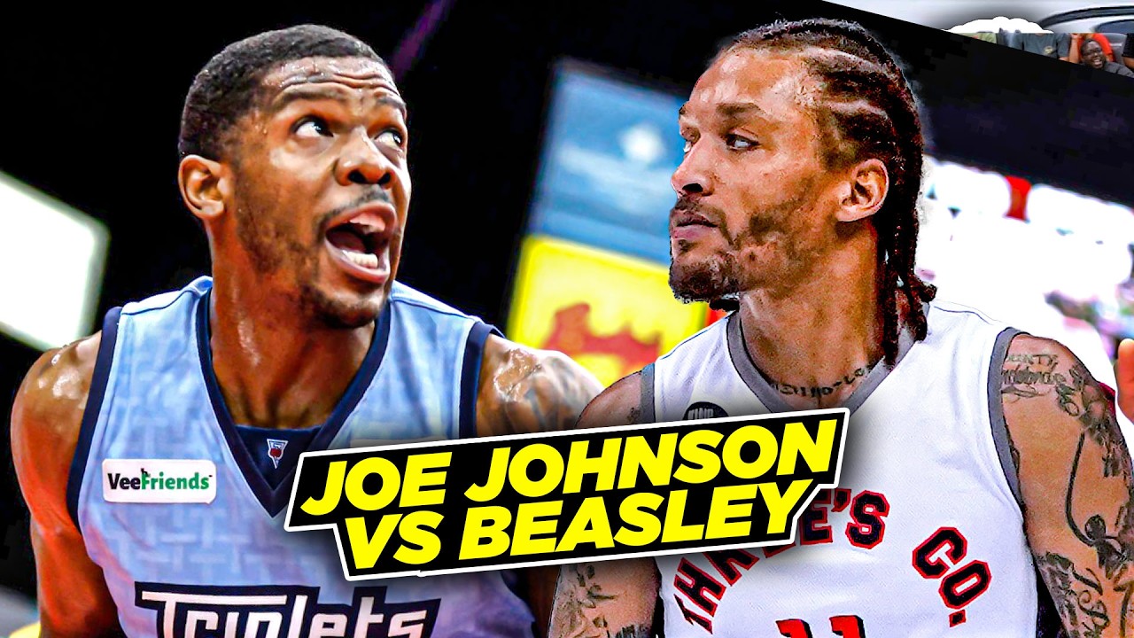 Michael Beasley vs Joe Johnson CRAZY Battle at The Big 3 | 3's Company vs Triplets
