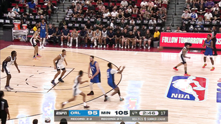 Wolves Rookie Rob Dillingham Drops Double-Double vs. Magic | NBA Summer League 2024