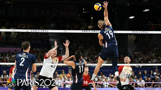 USA Overcomes Germany in Nail-Biting Men's Volleyball Match | Paris Olympics
