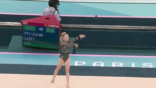 Jade Carey Bounces Back from Floor Setback to Excel in Vault Qualification at Paris Olympics