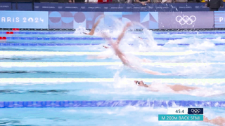 Roman Mityukov narrowly beats Pieter Coetze in 200m backstroke semifinal | Paris Olympics