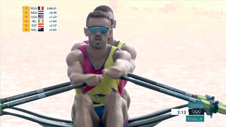 Romania digs deep, dominates final 500m in men's double sculls final | Paris Olympics | NBC sports