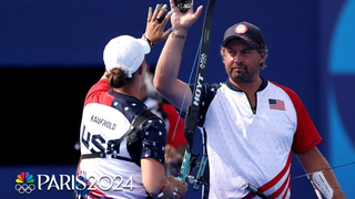 U.S. archery duo of Kaufhold, Ellison hold strong for spot in the QFs | Paris Olympics | NBC Sports