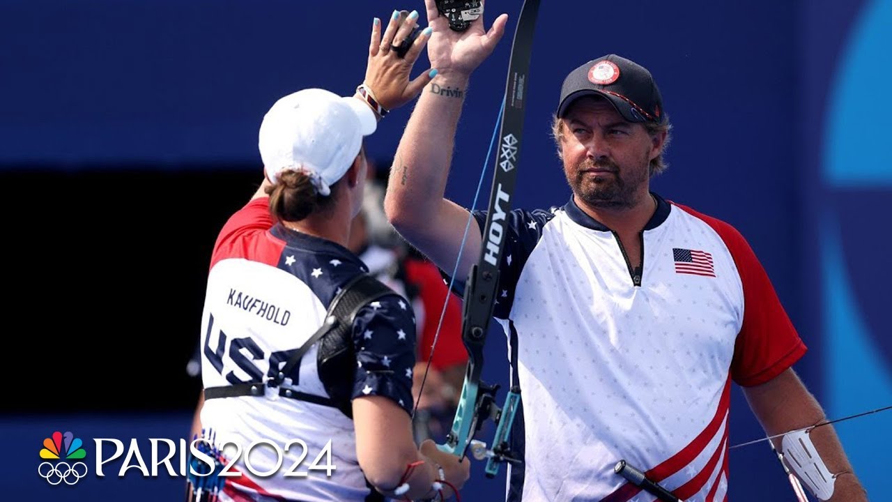 U.S. archery duo of Kaufhold, Ellison hold strong for spot in the QFs | Paris Olympics | NBC Sports