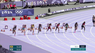Sha'Carri Richardson arrives, BLAZES through 100m heat in Paris Olympics debut | NBC Sports