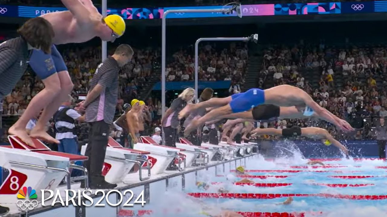 “Australia vs. Team USA: Men’s 4x100m Freestyle Relay Heat Showdown | Paris Olympics | NBC Sports”