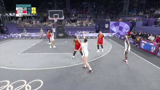 U.S. women's 3x3 basketball team beats China again in play-in game to make semis | Paris Olympics