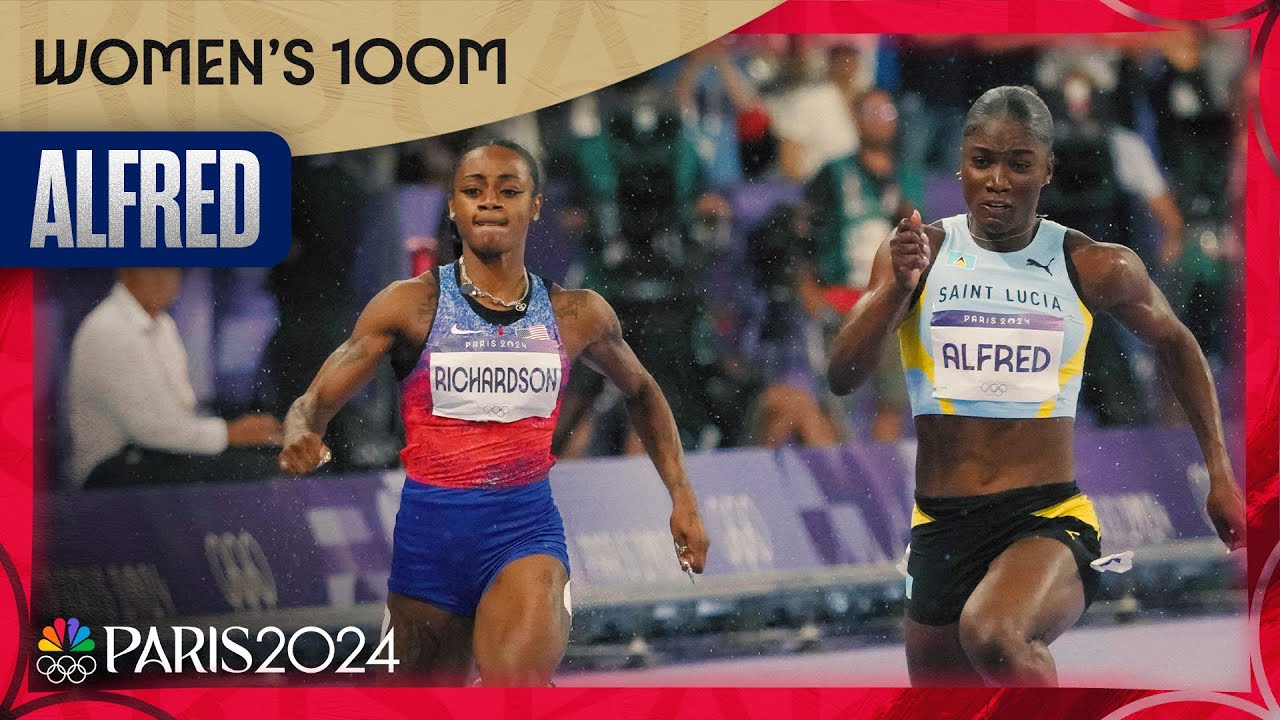 Julien Alfred Triumphs Over Sha'Carri Richardson in 100m Final | USA's Jefferson Takes Bronze | Paris Olympics
