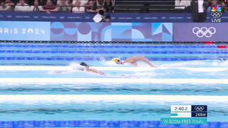 Katie Ledecky takes gold in 800m freestyle for FOURTH STRAIGHT OLYMPICS | Paris Olympics