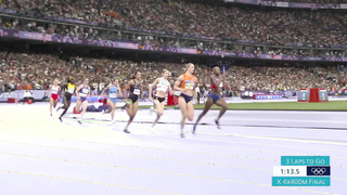 Femke Bol tracks down U.S. team to win 4x400 mixed relay for Netherlands | Paris Olympics