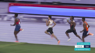 Femke Bol tracks down U.S. team to win 4x400 mixed relay for Netherlands | Paris Olympics