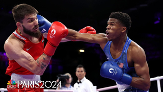Team USA's Omari Jones wins Paris Olympics boxing quarterfinal, ensures medal | NBC Sports
