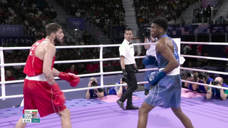 Team USA's Omari Jones wins Paris Olympics boxing quarterfinal, ensures medal | NBC Sports