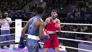 Team USA's Omari Jones wins Paris Olympics boxing quarterfinal, ensures medal | NBC Sports