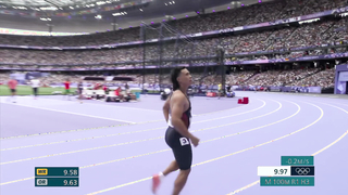 Noah Lyles Shines in Paris Olympics Debut with Impressive Second-Place in 100m Heat | NBC Sports