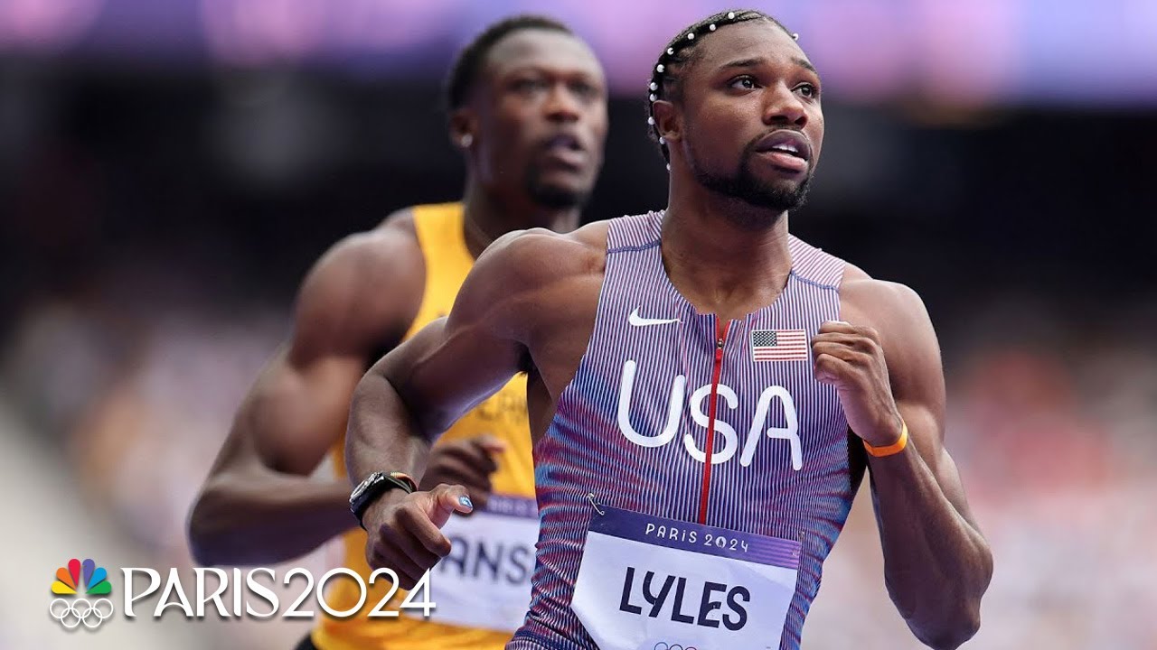 Noah Lyles Shines in Paris Olympics Debut with Impressive Second-Place in 100m Heat | NBC Sports