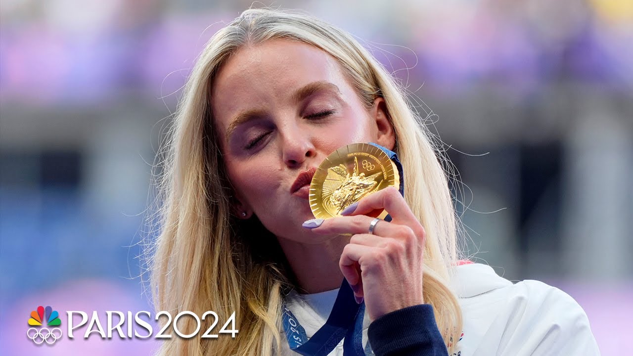 Keely Hodgkinson’s Emotional Moment as She Receives Her First Olympic Gold | Paris Olympics