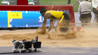 Greece's Miltiadis Tentoglou DEFENDS men's long jump gold medal at Paris Olympics | NBC Sports