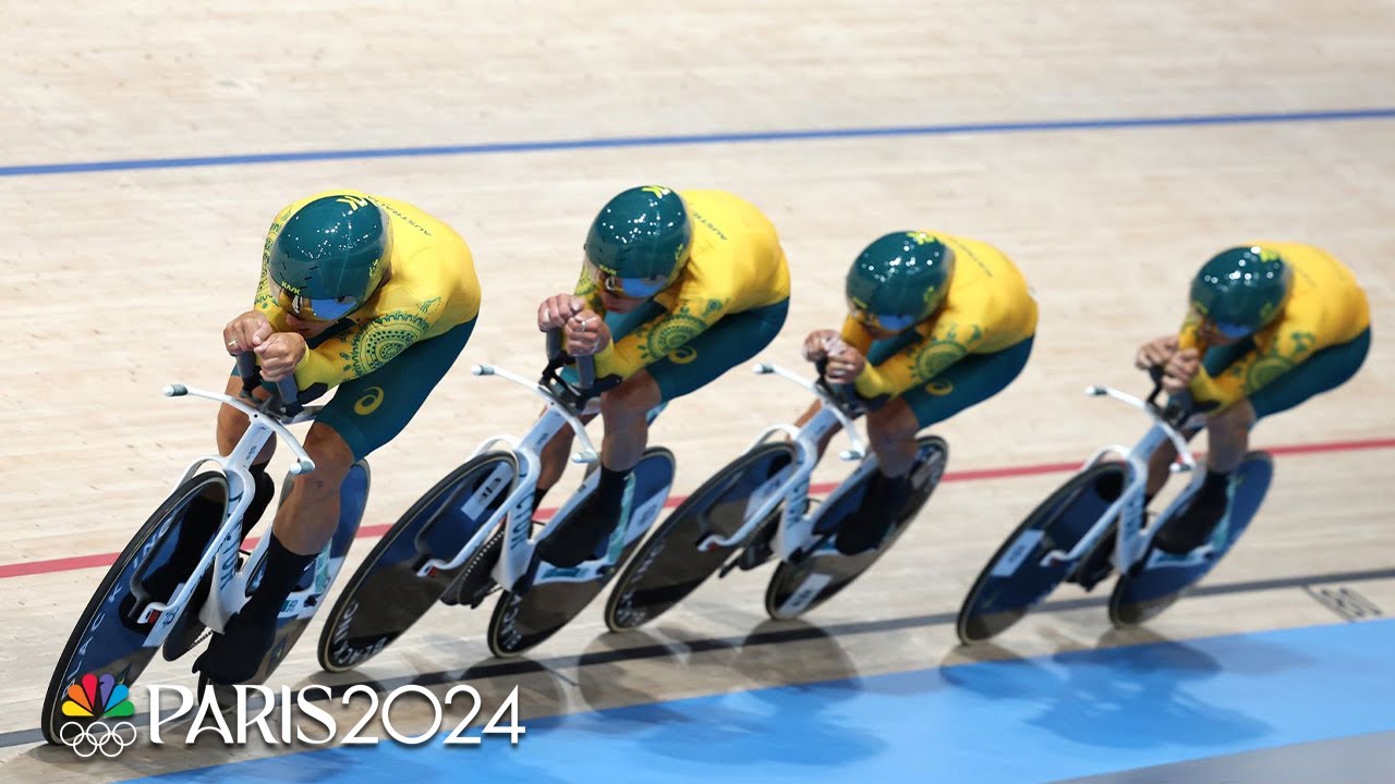 Australia speeds to cycling track team sprint bronze medal | Paris Olympics | NBC Sports