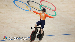 Netherlands' world record beats Great Britain in cycling track team sprint final | Paris Olympics