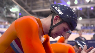 Netherlands' world record beats Great Britain in cycling track team sprint final | Paris Olympics