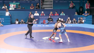 Iran's Saravi outs USA wrestler Joe Rau in R16 Greco-Roman opener | Paris Olympics | NBC Sports
