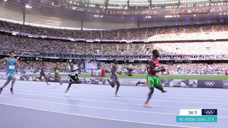 Grenada golden boy Kirani James ekes out semifinal victory in men's 400m | Paris Olympics | NBC