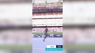 He made it look easy. ‍ American Quincy Hall breezes his way through to the men's 400m final! #ParisOlympics on NBC and Peacock #usa #trackandfield #semi