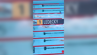 KATIE LEDECKY HER FOURTH 800M FREE GOLD MEDAL IN A ROW.