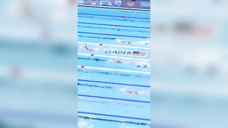 KATIE LEDECKY HER FOURTH 800M FREE GOLD MEDAL IN A ROW.