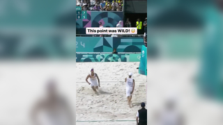 Spain’s Adrian Gavira was HUSTLING on this point! #ParisOlympics #olympics #beachvolleyball NBC and Peacock