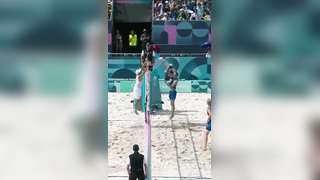 Spain’s Adrian Gavira was HUSTLING on this point! #ParisOlympics #olympics #beachvolleyball NBC and Peacock