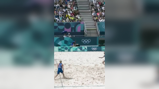 Spain’s Adrian Gavira was HUSTLING on this point! #ParisOlympics #olympics #beachvolleyball NBC and Peacock