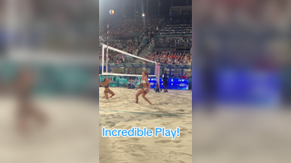 Kelly Cheng and Sara Hughes defense in beach volleyball is a SIGHT TO SEE! #ParisOlympics