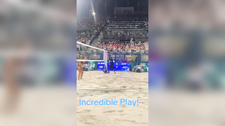 Kelly Cheng and Sara Hughes defense in beach volleyball is a SIGHT TO SEE! #ParisOlympics