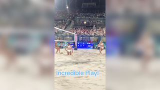 Kelly Cheng and Sara Hughes defense in beach volleyball is a SIGHT TO SEE! #ParisOlympics
