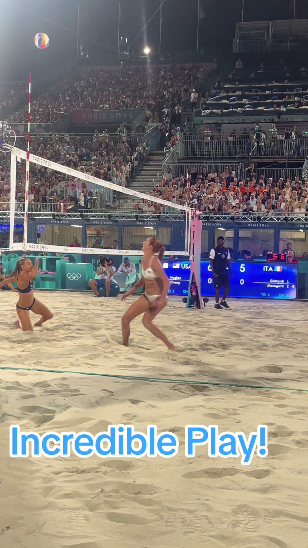 Kelly Cheng and Sara Hughes defense in beach volleyball is a SIGHT TO SEE! #ParisOlympics