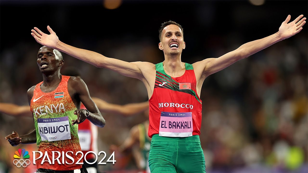 Kenneth Rooks Comes Close but Falls Just Short of Steeplechase Gold to Soufiane El Bakkali | Paris Olympics