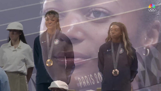 Gabby Thomas Beams with Joy During Medal Ceremony and Anthem at Paris Olympics