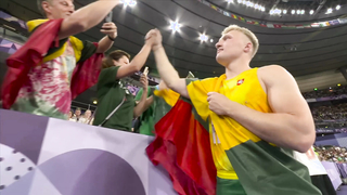 Jamaica's Roje Stona SHOCKS THE WORLD in winning men's discus gold at Paris Olympics | NBC Sports
