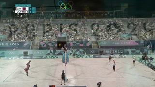 Qatar overpowers United States to reach beach volleyball semifinals | Paris Olympics | NBC Sports